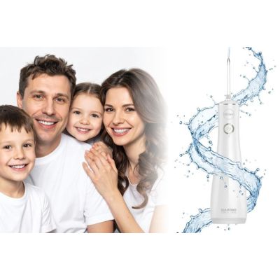 4. ELDOM Bewässerungsgerät RY200B, 230 ml, wiederaufladbar, weiß, Betriebszeit 60 Min., Ladezeit ca. 6 Std., IPX7, Reiseetui, USB-Kabel