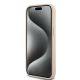 5. DKNY Leder-Monostreifen- und Metall-Logo-Hülle für iPhone 15 Plus / 14 Plus – Pink