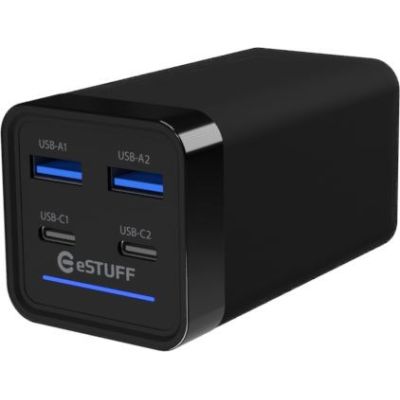 eSTUFF ES635200 Handy-Ladegerät Laptop Schwarz AC Schnellladung Intern