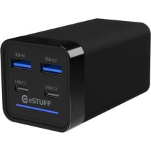 eSTUFF ES635200 Handy-Ladegerät Laptop Schwarz AC Schnellladung Intern