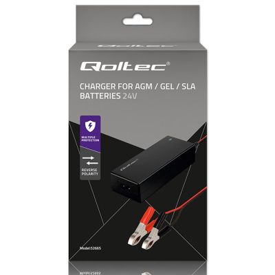 8. QOLTEC AGM-GEL-STD-BATTERIELADEGERÄT | GLEICHRICHTER 24V 2A 48W | LED