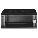 9. 19" 4HE Wand-Netzwerkschrank, SOHO PRO 240 x 540 x 400 mm, Glastür, schwarz, unmontiert, 60 kg