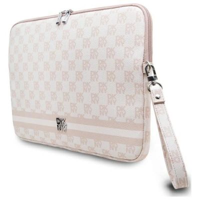 2. DKNY Sleeve Laptoptasche mit Karomuster und Streifen, 14 Zoll, Rosa