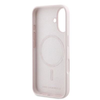 7. Karl Lagerfeld Silikon Nauble Heads Print MagSafe Case für iPhone 16 Plus - Pink