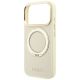 6. Guess Ring Stand 360 Grained Classic Logo MagSafe Hülle für iPhone 18 Pro Max / 17 Pro Max - beige