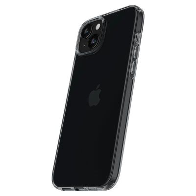 5. Spigen Crystal Flex Hülle für iPhone 15 Plus – grau und transparent