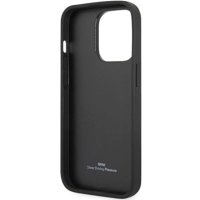 7. Hülle BMW BMHCP14L22RQDK iPhone 14 Pro 6.1" schwarz/schwarz Leder gesteppt