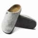 8. Birkenstock Zermatt Cozy Home Hausschuhe aus hellgrauem Wollfilz, normale Weite (1015080)