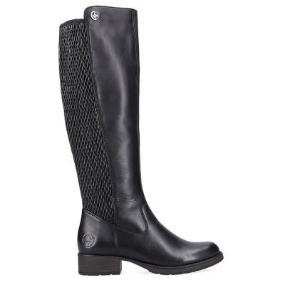 11. Rieker W Z9591-00 schwarze Lederstiefel 