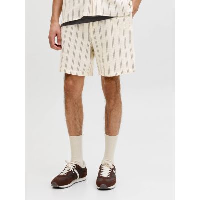 2. Jack&Jones Herren-Streifenshorts JPSTJAIDEN COBA STRIPE JOG SHORTS REG SN 12274413 Antikweiße Streifen