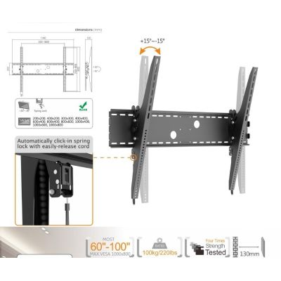 10. Equip 650322 TV-Halterung 2,54 m (100") Schwarz