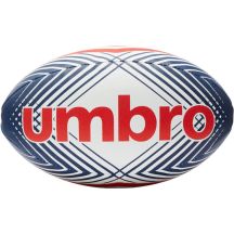 UMBRO 26760U Rugbyball Größe 5 weiß/rot/marineblau