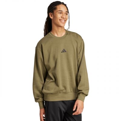 4. Herren adidas Essentials Feelcozy Fleece Sweatshirt Oliv KD5149