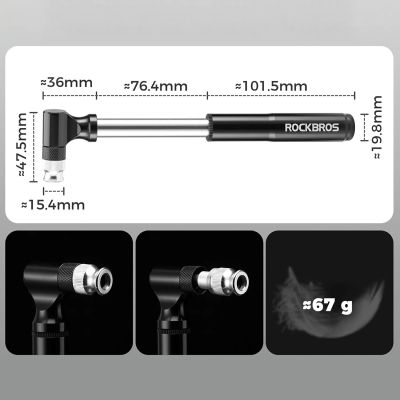 3. Rockbros JG-PB-11 Werkzeugset mit Pumpe und Löffelflicken-Multitool – Schwarz