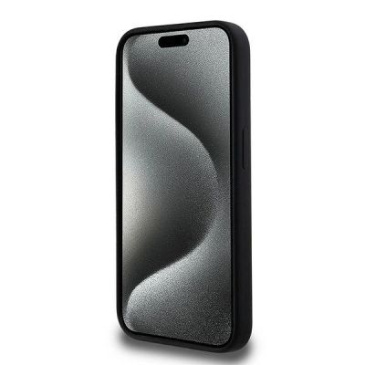 5. Karl Lagerfeld Silikonhülle Karl&Choupette MagSafe für iPhone 15 Pro – Schwarz
