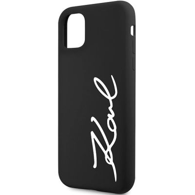 6. Karl Lagerfeld KLHCN61SKSVGK iPhone 11 / Xr 6,1" schwarz/schwarz Hardcase Silikon Signature