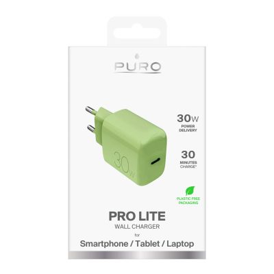 2. Puro Pro Lite 30W USB-C Wandladegerät – Grün