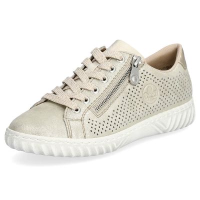 9. Rieker W RKR694 bequeme Lederschuhe, beige