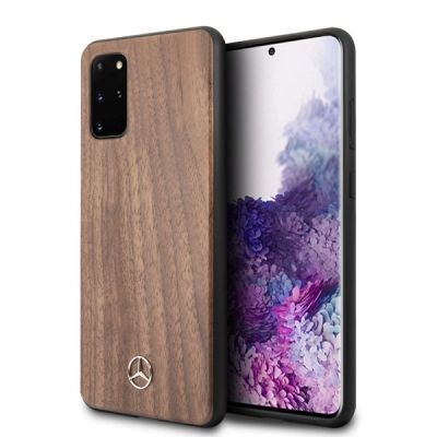 Mercedes Wood Line Walnut Case für Samsung Galaxy S20+ - Braun