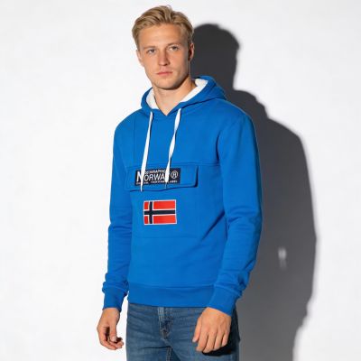 8. Geographical Norway Gadrien DB 054 M WW6115H/GN-Royalblau / Weiß Sweatshirt