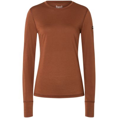 4. Damen-Thermoshirt mit langen Ärmeln SUPER.NATURAL W Tundra 175 LS, braun