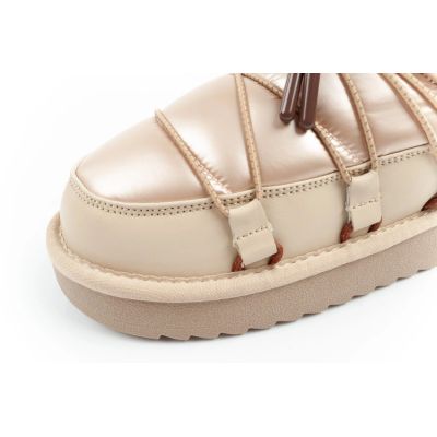 6. D.Franklin Damen Winter Schneestiefel Modische isolierte goldene Stiefeletten