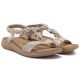 3. Goldene Damensandalen mit elastischen Bändern S.Barski KV61-6051