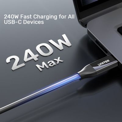 12. UNITEK Kabel USB-C 4.0 PD 100W 40 GBPS 8K 2M