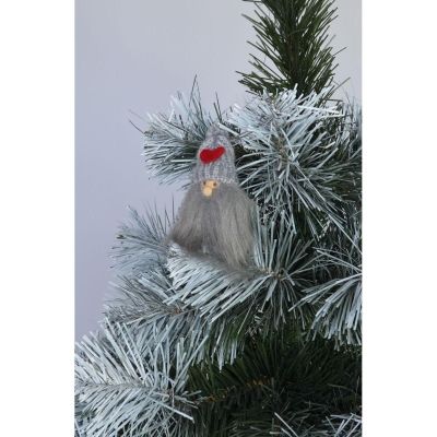 3. LANGBARTER GRAUER WEIHNACHTSMANN-ANHÄNGER