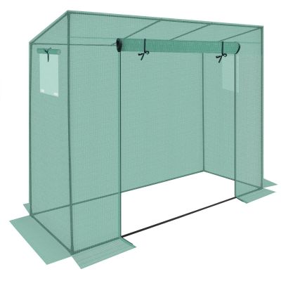 33. Gewächshaus für Tomaten und Gurken 200x77x168-150cm PE Grün