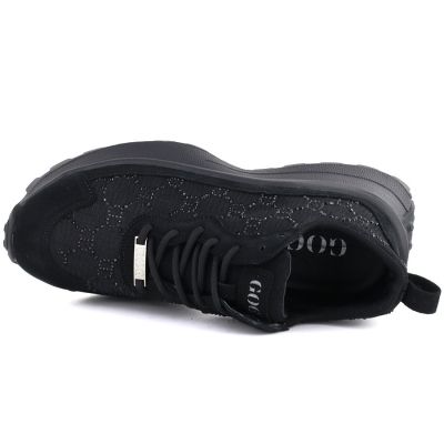 3. Damen-Sneaker mit Mesh und Strasssteinen, schwarz, Goe TT2N4041