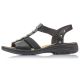 13. Schwarze Römersandalen aus Leder Rieker W 64580