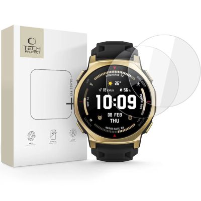 Tech-Protect Glass Fit+ 2er-Pack für Amazfit T-Rex 3 Pro 44 mm