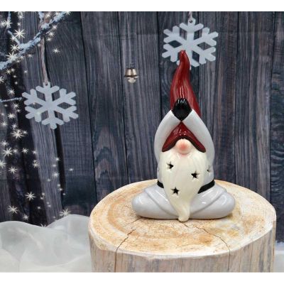 18. Weihnachtsmannfigur mit LED-Beleuchtung, 20 cm