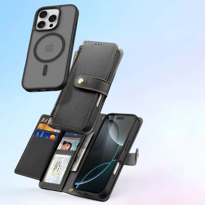 2. Dux Ducis Lawa Lederhülle für iPhone 16 Pro - Schwarz