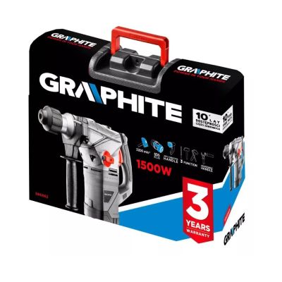 3. 1500-W-Graphit-SDS+-Abbruchhammer mit Koffer