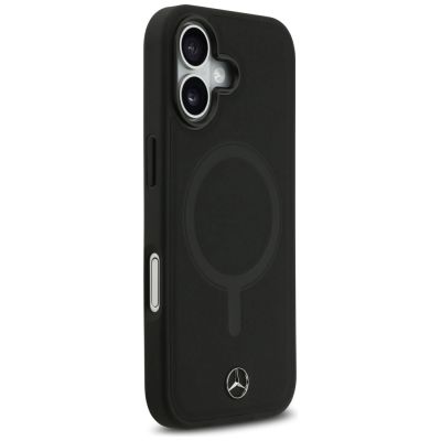 4. Mercedes Plain Smooth Leather MagSafe Hülle für iPhone 17 - Schwarz