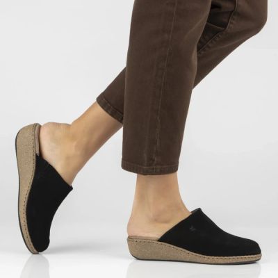 7. Schwarze Keilsandalen aus Leder, Filippo DK7567