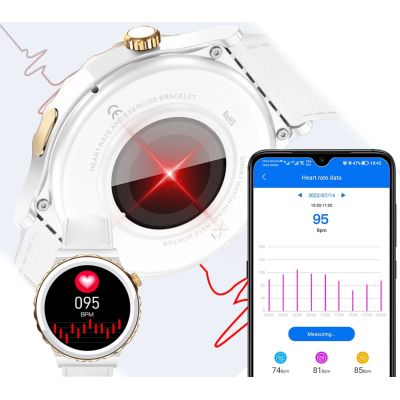 10. Rubicon RNCE92 PRO Damen-Smartwatch Weiß/2 x SMARUB171 Armband