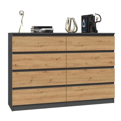 7. Kommode M8 140 138x40xH97 Anthrazit/Handwerker