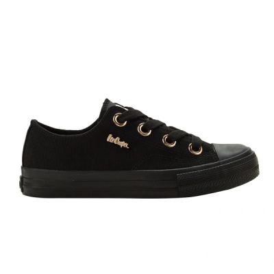 2. Lee Cooper Damen-Sportschuhe, stylische Sneaker aus Stoff, schwarz