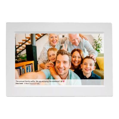 10. Denver PFF-1015W Digitaler Bilderrahmen, Weiß, 25,6 cm (10,1") Touchscreen, WLAN