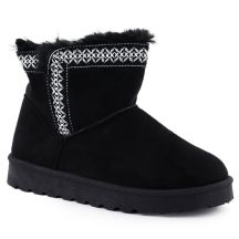 Schwarze Wildleder-Schneestiefel für Damen, Potocki 06303