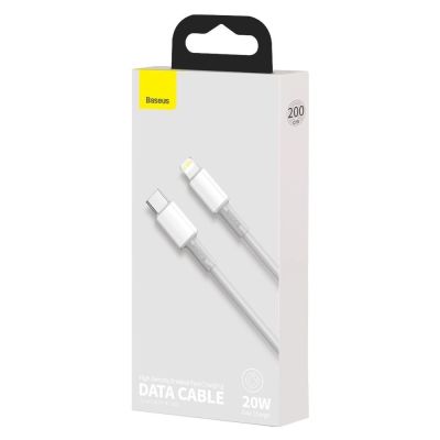 5. Baseus CATLGD-A02 Lightning – USB-C PD-Kabel 20 W 480 Mbit/s 2 m – Weiß