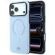 Mercedes Leder-3D-MagSafe-Hülle für iPhone 18 Pro Max / 17 Pro Max – Blau