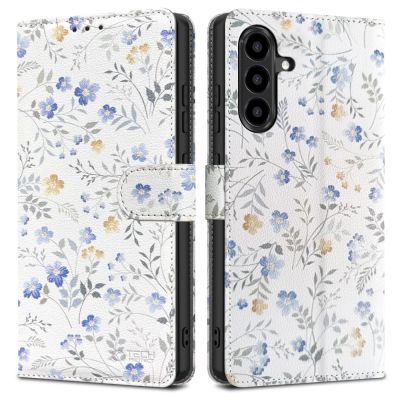 Tech-Protect Wallet Case für Samsung Galaxy A56 5G - Weiße Gänseblümchen