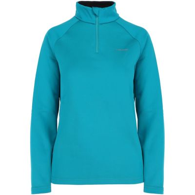 VIKING Jukon Damen-Sweatshirt mit halbem Reißverschluss, Türkis L
