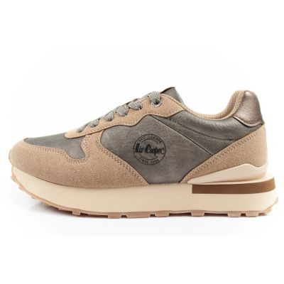 2. Lee Cooper Damen Sneaker, modisch, bequem, langlebig, beige, grau