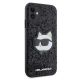 4. Karl Lagerfeld KLHCN61G2CPK iPhone 11 / Xr 6,1" schwarz/schwarzes Hartschalenetui mit glitzerndem Choupette-Patch
