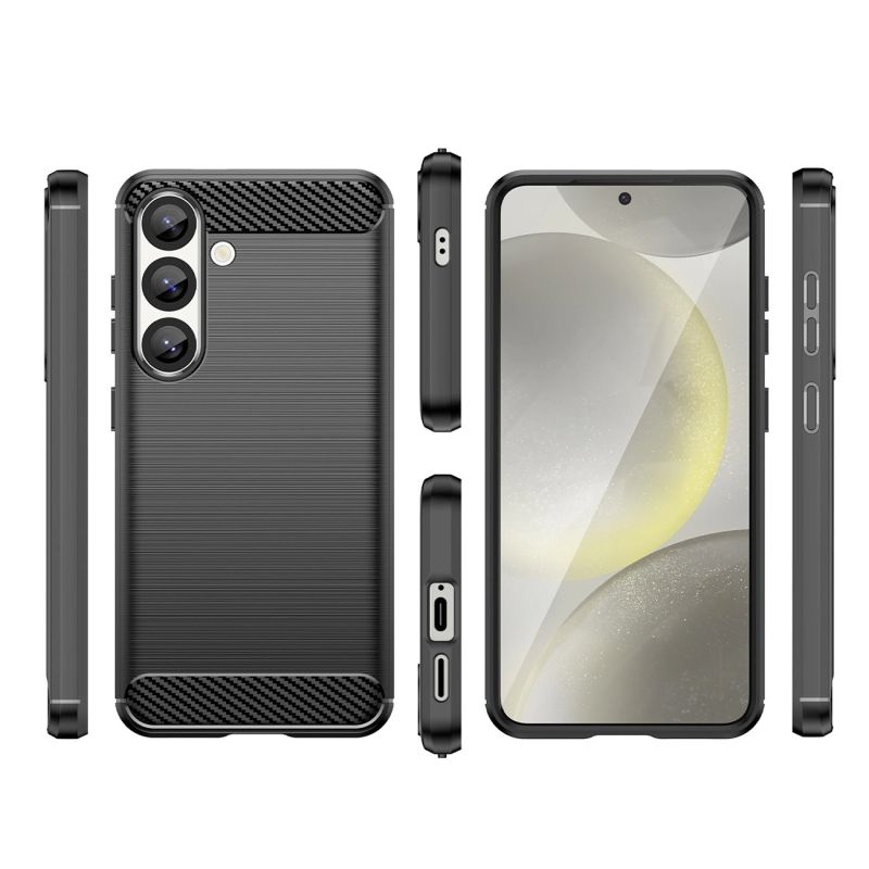 3. Carbon Case Flexibles Silikon für Xiaomi 15 Ultra - Schwarz